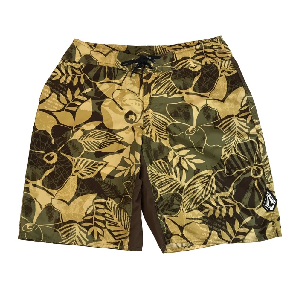 Volcom Mod Tech Swimming Shorts Men’s Size 32 Multicolor Hawaiian Style Pullover